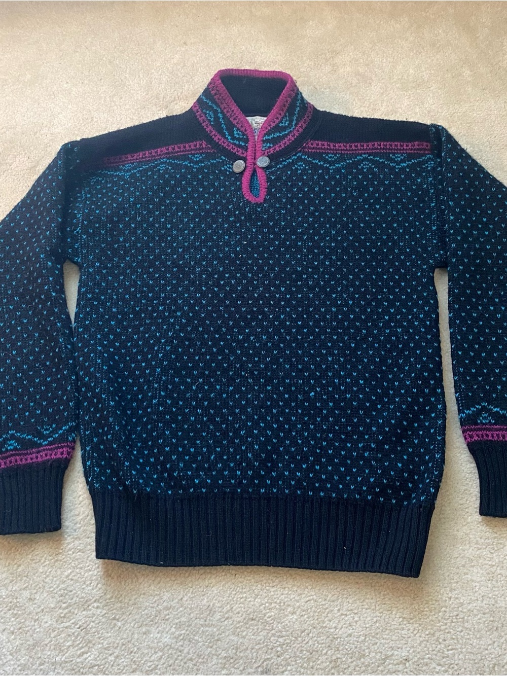 VINTAGE ALPS MERRIMAC VALLEY NEW ENGLAND 100% PURE WOOL Medium Women SWEATER